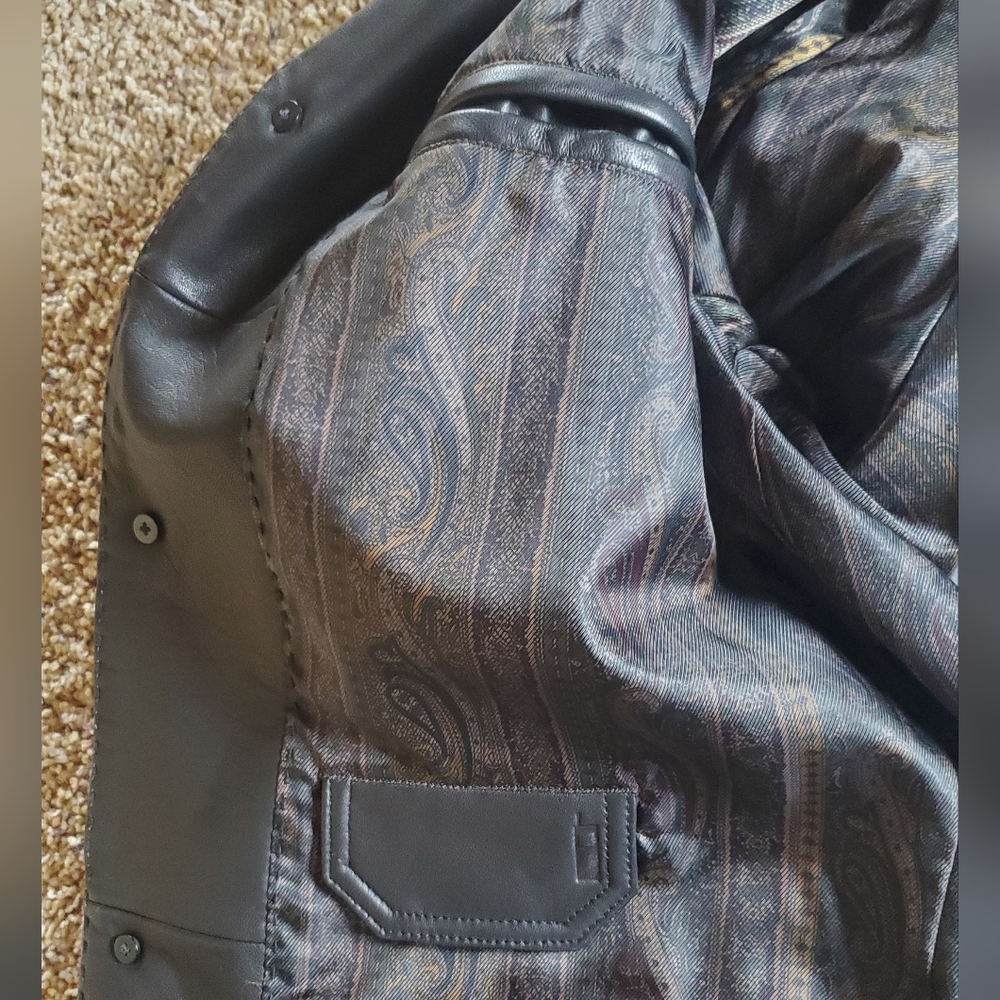 Daniel Cremieux Lambskin Leather Black Mens Jacket - Picture 8 of 16